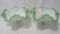 2 Fenton emerald crest compotes