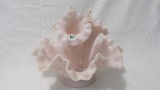 Fenton miniature hobnail pink opaque 3 lily eperge