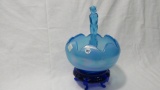 Fenton celeste blue stretch Nymph on spider base