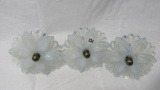 3 opalescent curtain tie backs