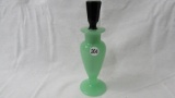 Fenton? jade perfume bottle w. ebony stopper