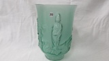 Fenton Green Empress vase