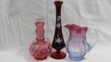 3 pcs Fenton as shown. Including perfume- vase- 5