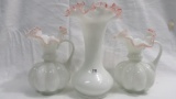 3 Silvercrest items. 2 ewers and 1 vase