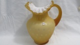 Amber satin water pitcher