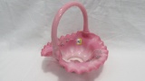 Fenton  rosalene decorated basket