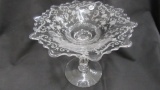 Depression glass compoteas shown- crystal