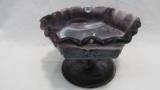 Imperial purple slag small compote