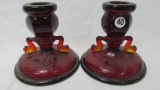 Pair ruby red Double Dolphin 3