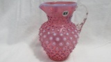 Fenton cran opa hobnail syrup pitcher