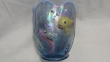 Fenton Painted Goldfish vase