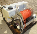 Pest control truck mount pump, hose reel, and 50 gal tank
