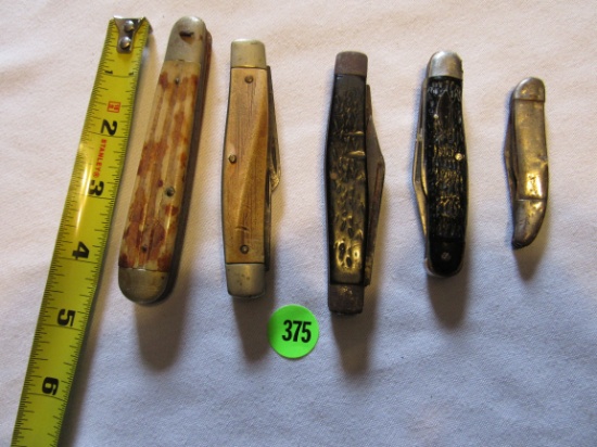 Group of 5 mixed vintage pocket knives