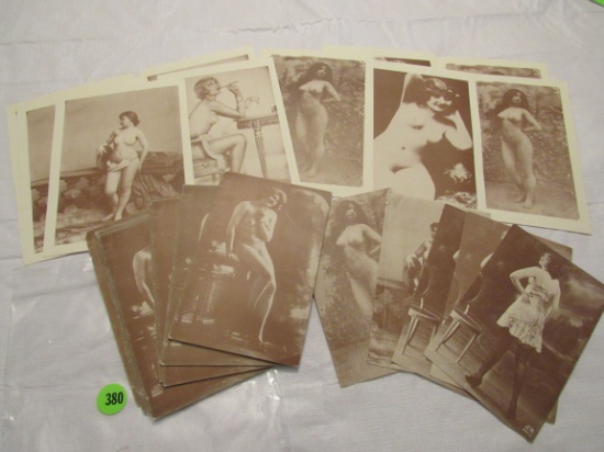 Group of 25+ reproduction nudie postcards