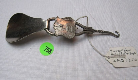 Vintage shoe horn & button hook