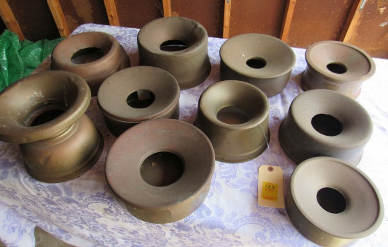 early brass spittoons mixed sizes and shapes