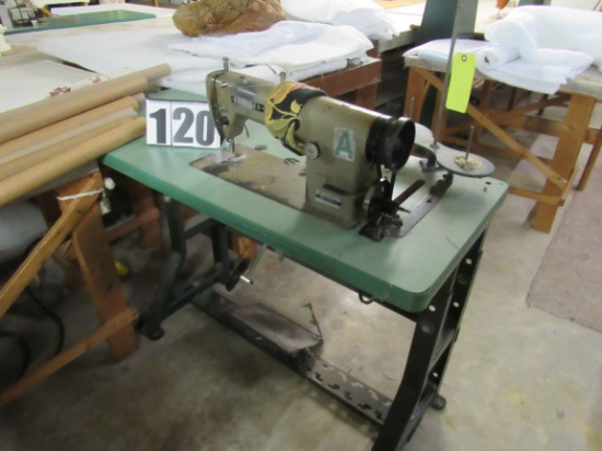 Juki single needle sewing machine with table 220v 3 ph
