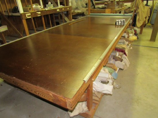 cutting table with rulers and bolt holders 144" x 60"