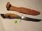 Hunting knife with deer foot handle edge mark 5