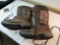 Insulated snake boots size 10 with heavy duty leather uppers