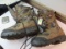 Insulated camo hunting boots with lace up leather uppers size 10