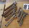 group of 9 adjustable wrenches