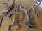 group of assorted vise grip welding clamps