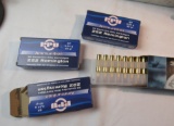 222 cal center fire rifle cartridges in box 20 per box plus an extra half box