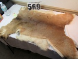 Deer hide throw rug