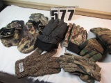 Group of 6 pair of gloves & 1 right handed wool glove