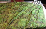 camo cover 6' x 5' with ties and stakes clean and in good condition