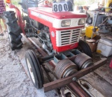 Yanmar YM2200 diesel tractor with 3pt lift, extra weights on front, bar type rear tires