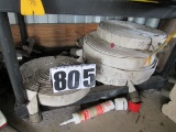 mixed length rolls of fire hose with quick couplers