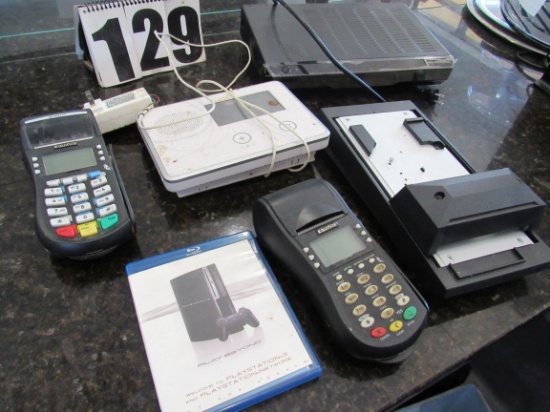 group of mixed credit card machines, alarm control