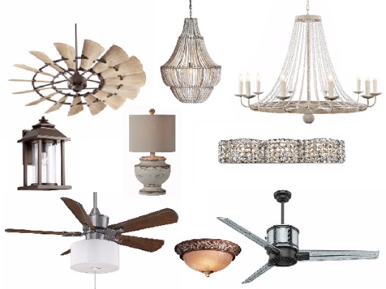 New Ceiling Fans, Chandeliers, Lighting Fixtures