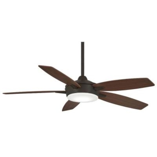 new in box Minka Aire  Escape 52" five blade ceiling fan F690L-BN/SL