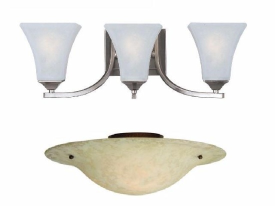 New wall lamps and ceiling light fixture by Craftmade, Maxim, and Quorum