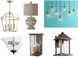 Mixed new lighting fixtures - pendants, entry, down lights, outdoor, and more