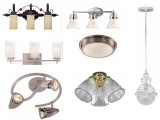 New wall sconces, vanity lights, table lamps, pendant lights, ceiling lights