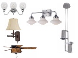 New ceiling lights, wall sconces, pendant lights, vanity fixtures, downlights, chandelier