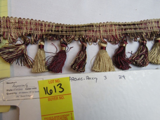 Imperial 3" tassel fringe by the yard NT2502 color 4466 (maroon and gold)