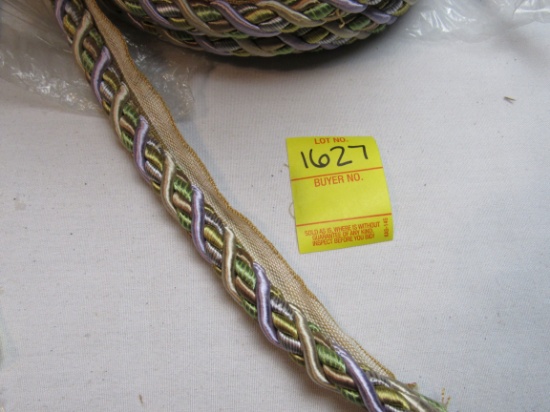 Baroque 7/16"  fabric trim cord with lip  0716BL color 7348 by the yard