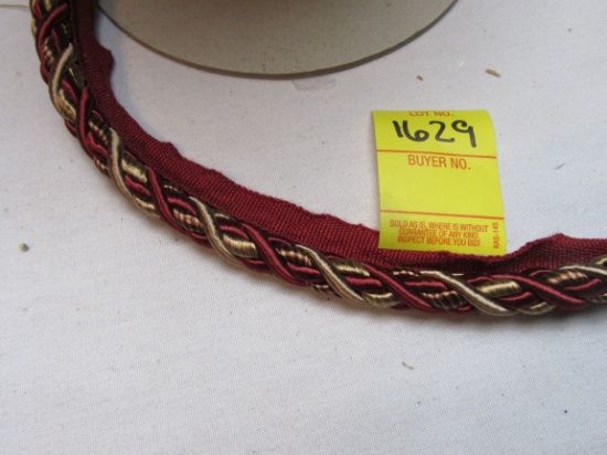 Baroque 7/16"  fabric trim cord with lip  0716BL color 8612 by the yard