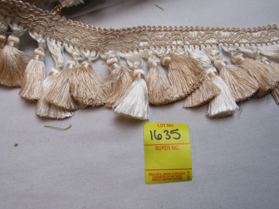 lmperial tassel fringe by the yard TF12 color 5055 (peach & white)