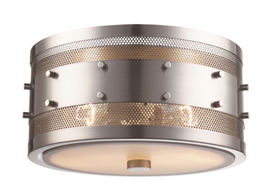 Transglobe Brushed Nicle flush mount ceiling light 14310BN