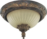 Quorum Madalene 2 light flush mount fixture #3230-13-88