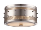 Transglobe Brushed Nicle flush mount ceiling light 14310BN