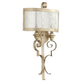 Quorum champlain 2 lt wall lamp aged silver leaf 5481-2-60