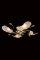 Elegant Lighting  Petal 4 Light 26 inch Gold Flush Mount Ceiling Light