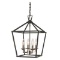 Transglobe Pendant/Foyer Light 4-bulbs Finish: Brushed Nickel/Black #10264BK/BN